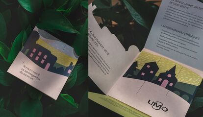 design and printing of an advertising pamphlet for the new product image campaign