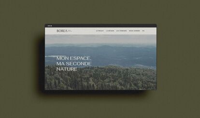 La page d'accueil du site web du projet immobilier Borea avec le slogan 