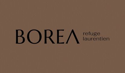 Le logo de BOREA refuge laurentien avec le mot 