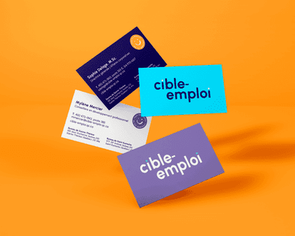 Business cards with the new brand image