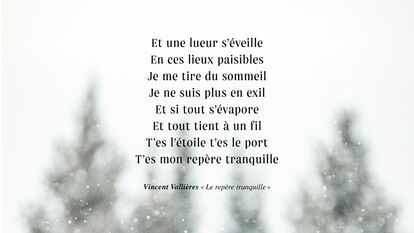 Lyrics from Vincent Vallières' song 